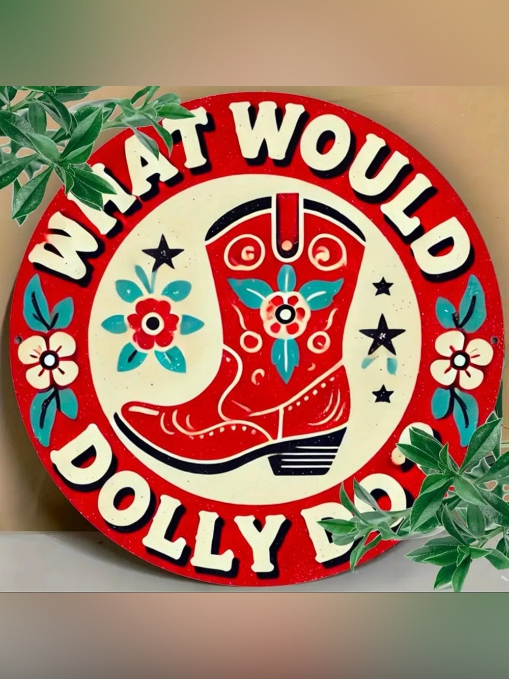 NIP Dolly Parton What Would Dolly Do Metal Wall Decor